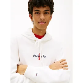 Tommy Hilfiger TJM REGULAR SIGN BACKPRINT Kapuzensweatshirt Herren Weiß XXL