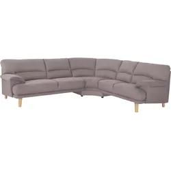 Polsterecke TRENDMANUFAKTUR "Cecilia, italienisches Designsprache, modern und komfortabel, L-Form", grau (taupe), B:280cm H:87cm T:240cm, Sofas, toller Sitzkomfort und bequeme Armlehnen