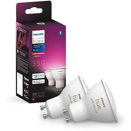 Philips Hue White & Col. Amb. GU10 Doppelpack LED Lampe Mehrfarbig