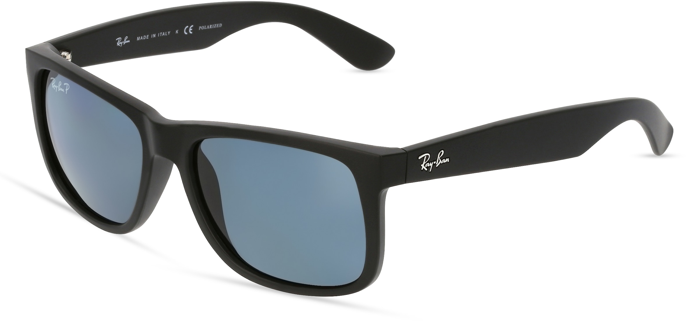 Ray-Ban RB 4165 JUSTIN Herren-Sonnenbrille Vollrand Eckig Kunststoff-Gestell, schwarz