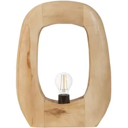 Tischlampe aus hellem Mangoholz AJAY