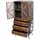 MCW Hochschrank F91 60 x 128 x 33 cm Braun/Schwarz
