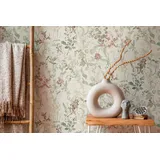 A.S. Création Vliestapete Blumen Weiß Grün