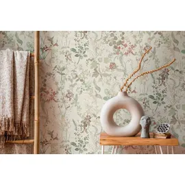 A.S. Création Vliestapete Blumen Weiß Grün