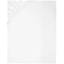 ZOLLNER Spannbettlaken Baumwolle-Jersey 100 x 200 cm weiß