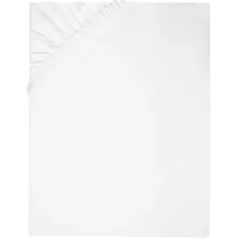 ZOLLNER Spannbettlaken Baumwolle-Jersey 100 x 200 cm weiß