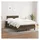 vidaXL Boxspringbett mit Matratze Dunkelbraun 140x200 cm Stoff