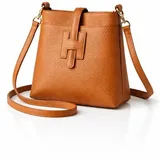 COLLEZIONE ALESSANDRO Holunder Umhängetasche Rindsleder Brown