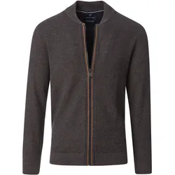Strickjacke CASAMODA "CASAMODA Strickjacke uni", Herren, Gr. 3XL, beige, 100% Baumwolle, Strickjacken
