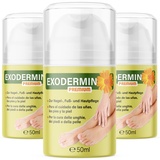 Exodermin Premium | Fußcreme zur täglichen Nagel-, Fuß- und Hautpflege | im praktischen Pumpspender | Creme mit 50 ml Inhalt (3x)