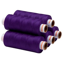 buttinette Universal-Nähgarn, Stärke: 100, 5er-Pack, lila