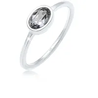 Elli Ring 925 Sterling Silber Oval, Verlobungsring in Silber | Gr.: 52