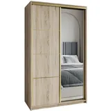 masseno Schwebetürenschrank VARO 120 x 205 x 60 cm Braun