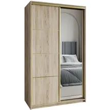 masseno Schwebetürenschrank VARO 120 x 205 x 60 cm Braun