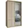 masseno Schwebetürenschrank VARO 120 x 205 x 60 cm Braun