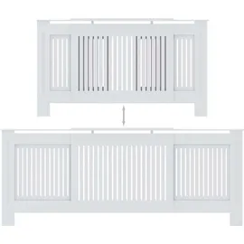 vidaXL MDF Heizkörperverkleidung Weiß 205 cm