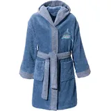Erwin Müller Frottier Kinder-Bademantel mit Kapuze in blau | Gr.: 158/164