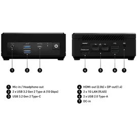 MSI Mini-Notebook-Modell, Barebone Cubi N ADL-001BEU Intel N200