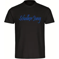 multifanshop Herren T-Shirt - Schalke - Schalker Jung - Druck blau - Männer