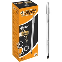 BIC 207063 Kugelschreiber Cristal Silver Medium Schwarz
