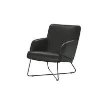 Ravensberger Werkstätten Sessel RW Wing Leder 67 x 87 x 74 cm Schwarz