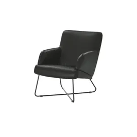 Ravensberger Werkstätten Sessel RW Wing Leder 67 x 87 x 74 cm Schwarz