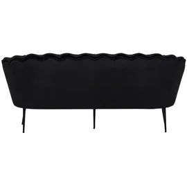 VCM ebuy24 Nice Sofa 3 Personen Velour Schwarz