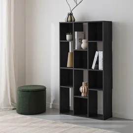 sweeek Pieter Bücherregal 3 Regale 12 Fächer Schwarz