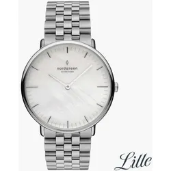 NORDGREEN - NATIVE - mother of pearl - 5 link steel / 28 MM