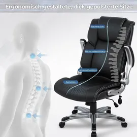 colamy Bürostuhl 2822 Kunstleder Schwarz