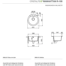 Schock Manhattan R-100 Unterbau croma + Excenterbetätigung