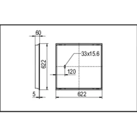 RIDI Homelight LED-Einbauleuchte M625 4000K quadratisch