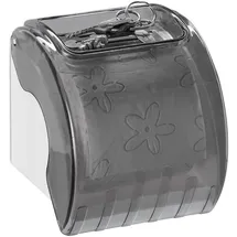 Relaxdays Toilettenpapierhalter mit Ablage Weiß,Grau