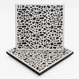 2er-Pack – Schallabsorptions-Diffusions-Akustikpaneel | 50x50x5cm | Absorption – Diffusion – Reflexion – Schalldämmung | Dekorative Akustiklösung | Farbe: [Weiß | x2 P32]