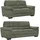 Calia Italia Polstergarnitur CALIA ITALIA "Gaia, hochwertige Garnitur aus 2-Sitzer & 3-Sitzer im edlen Design", grün, Luxus-Microfaser GINEVRA, Luxus-Microfaser Ginevra (100% Polyester), Sitzmöbel-Sets, aus pflegeleichtem Luxus-Microfaser Ginevra Hydro Care