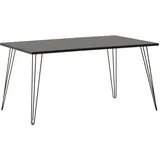 Schildmeyer MÖBELPARTNER Fynn Schreibtisch basaltgrau rechteckig, 4-Fuß-Gestell schwarz 160,0 x 80,0 cm