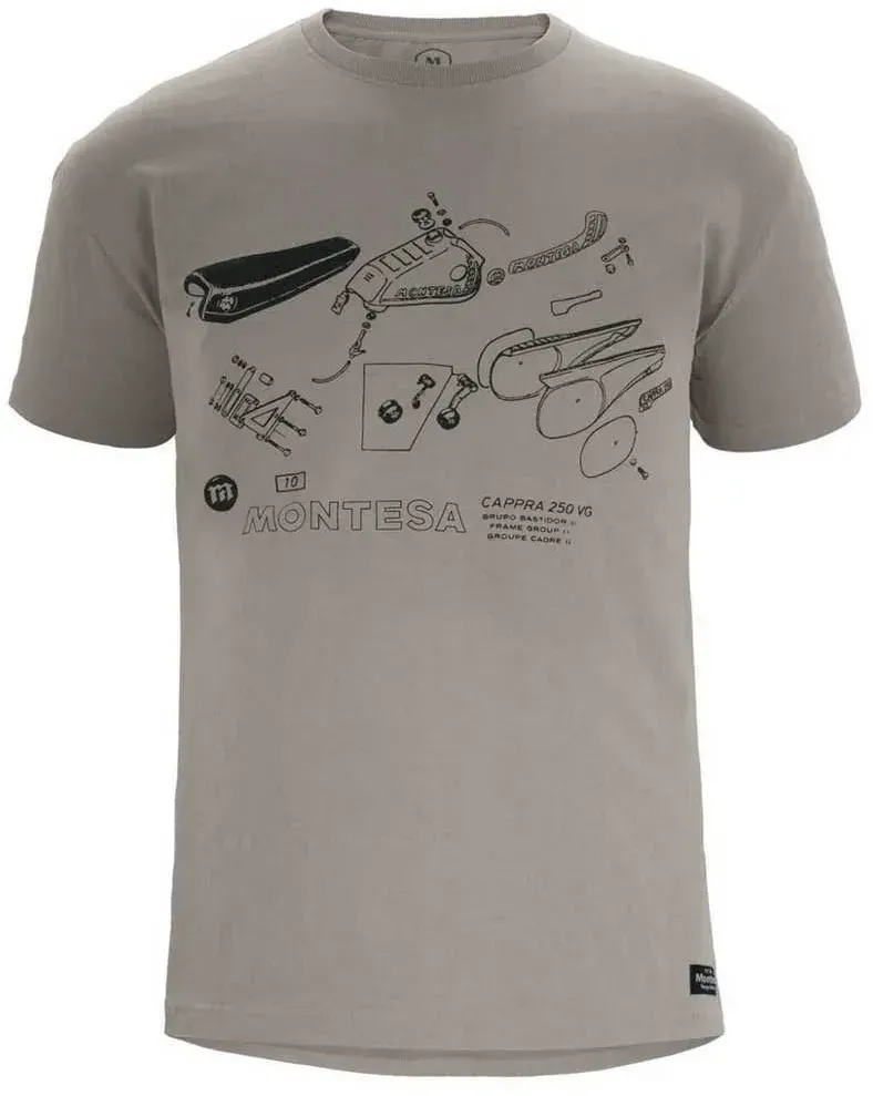 Montesa Exploded Kurzarm-t-shirt - Beige - XL