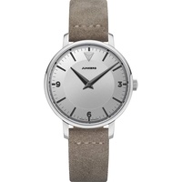 Junkers Therese Damen Analog Quarz Uhr Lederarmband Vintage Silber 9.01.01.03