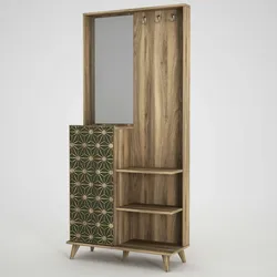 moebel17 Garderobe Tress mit Spiegel Walnuss