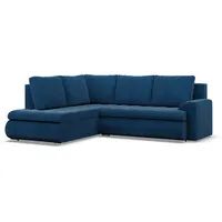 Mebligo Ecksofa, Dunkelblau, Textil, 5-Sitzer, L-Form, 230x200 cm, Wohnzimmer, Sofas & Couches, Wohnlandschaften, Ecksofas