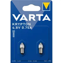 Varta Kryptonlampe 4,8V 0,75A 2er Pack 792000402