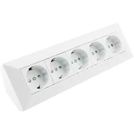 ChiliTec Schuko-Steckdose 5-fach Weiß