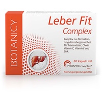 BOTANICY Leber Fit Complex - Markenrohstoff PHOSPHOcomplexTM mit Mariendistel Silymarin - Unterstützt Leberfunktion - Hohe Bioverfügbarkeit, Vitamine und Mineralstoffe - 60 Kapseln