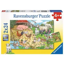 RAVENSBURGER 8858 Kinderpuzzle Tierfamilien auf dem Land