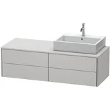 Duravit „XSquare“ Waschtischunterbau wandhängend 140,0 x 54,8 cm, in Nordic Weiß Seidenmatt