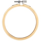 Rayher Stickrahmen rund, Bambus, 10 cm ø, Kreuzstich, kreisförmig, Hoop Ring Kreis, Ring für Bastelarbeiten, Stickerei Hoop, Cross Stitch Hoop, 64522000, Natur