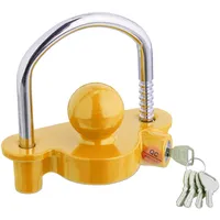 Relaxdays Anhängerschloss für Kupplungen mit 5 Schlüsseln