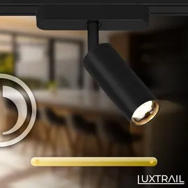 Briloner Luxtrail Komplettset, 6x LED Spots, Lampen, Schwenkbar, Lichtschienensystem Decke, Strahler Schiene, Deckenlampe, Deckenleuchte, Spotlight, 3m, Schwarz