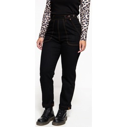 Queen Kerosin 50 ́s Vintage Fit Black Damen Jeans, schwarz, Größe 26
