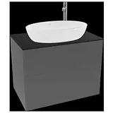 Villeroy & Boch Finion Waschtischunterschrank F87200GK 80x60,3cm, Abdeckplatte black matt, Anthracite matt